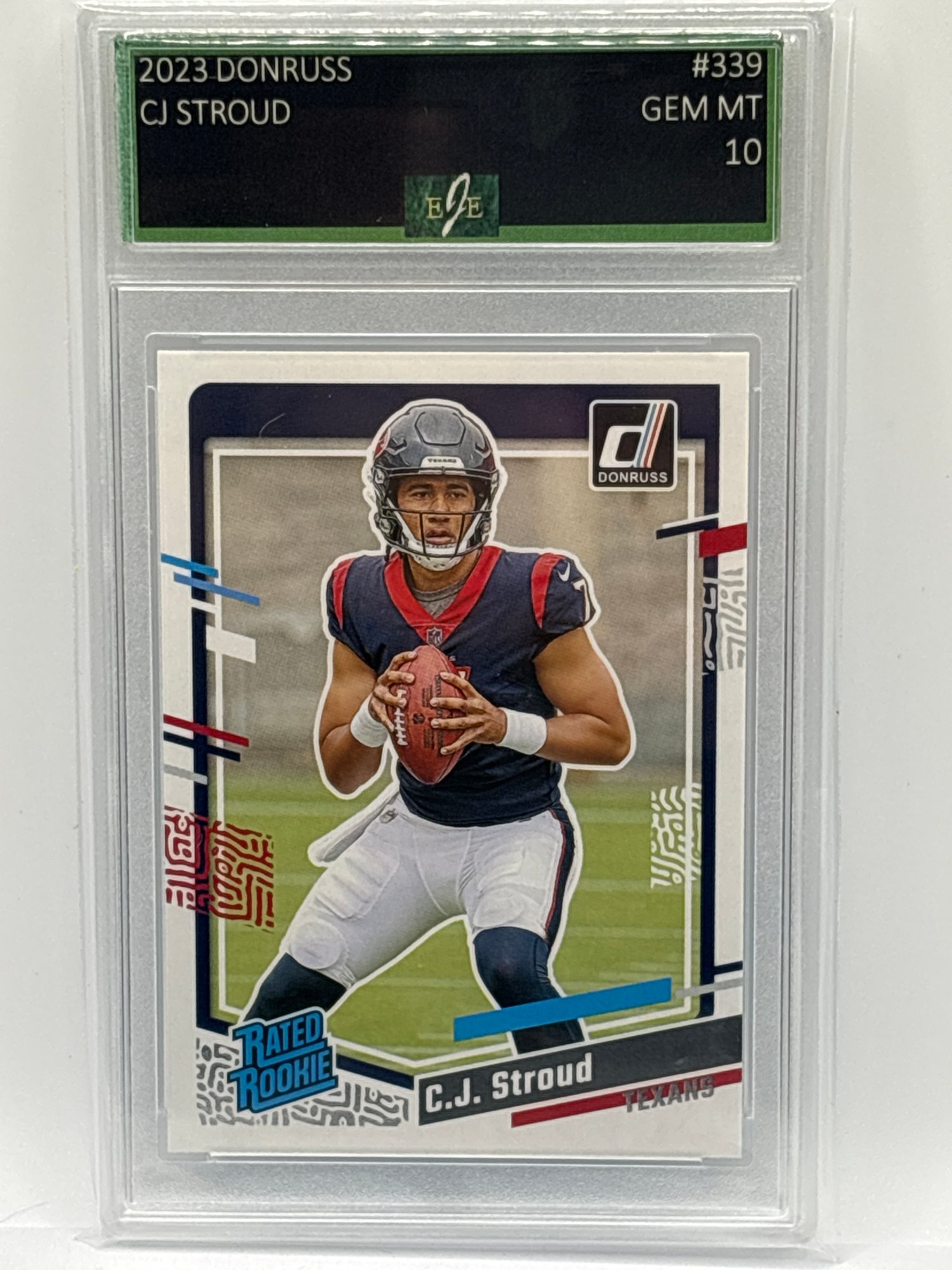 2022 PANINI DONRUSS #339 CJ STROUD RATED ROOKIE CARD PROFESSIONALLY GRADED  EJE GRADING GEM MINT 10 #21826 | Auctionninja.com