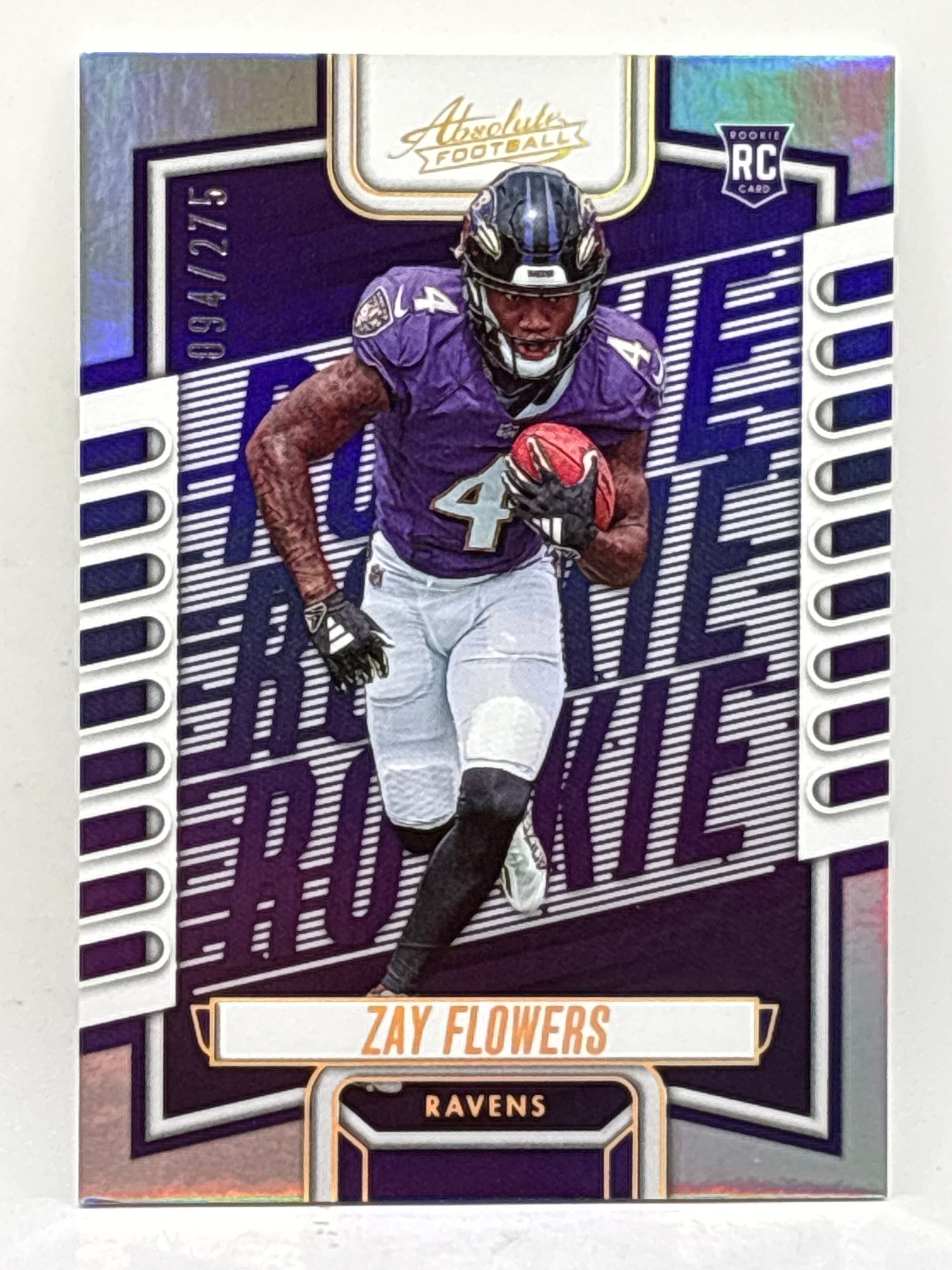 94/275!! 2023 PANINI ABSOLUTE ZAY FLOWERS SP ROOKIE CARD (thick