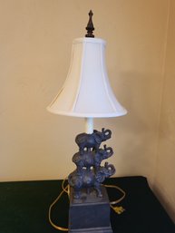 Triple Elephant Lamp