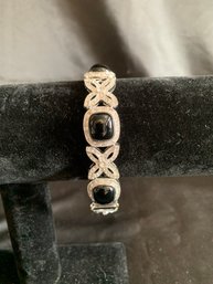 Sterling And Onyx Bracelet