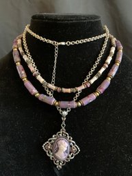 Mp Purple 3 Necklaces