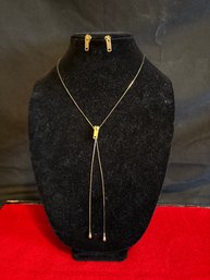 Zippers Chain And Earrings