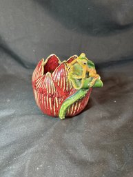 Lotus And Frog Pot