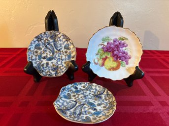 Lefton Blue Paisley Flourish Plates Plus