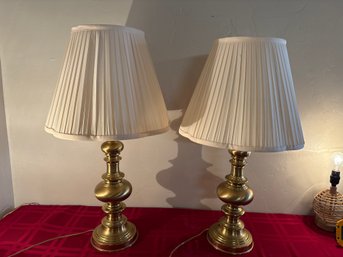 Twin Brass Lamps