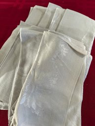 12 Damask Grey Napkins