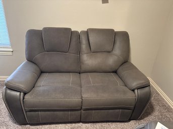 Katrine Grey Reclining Love Seat