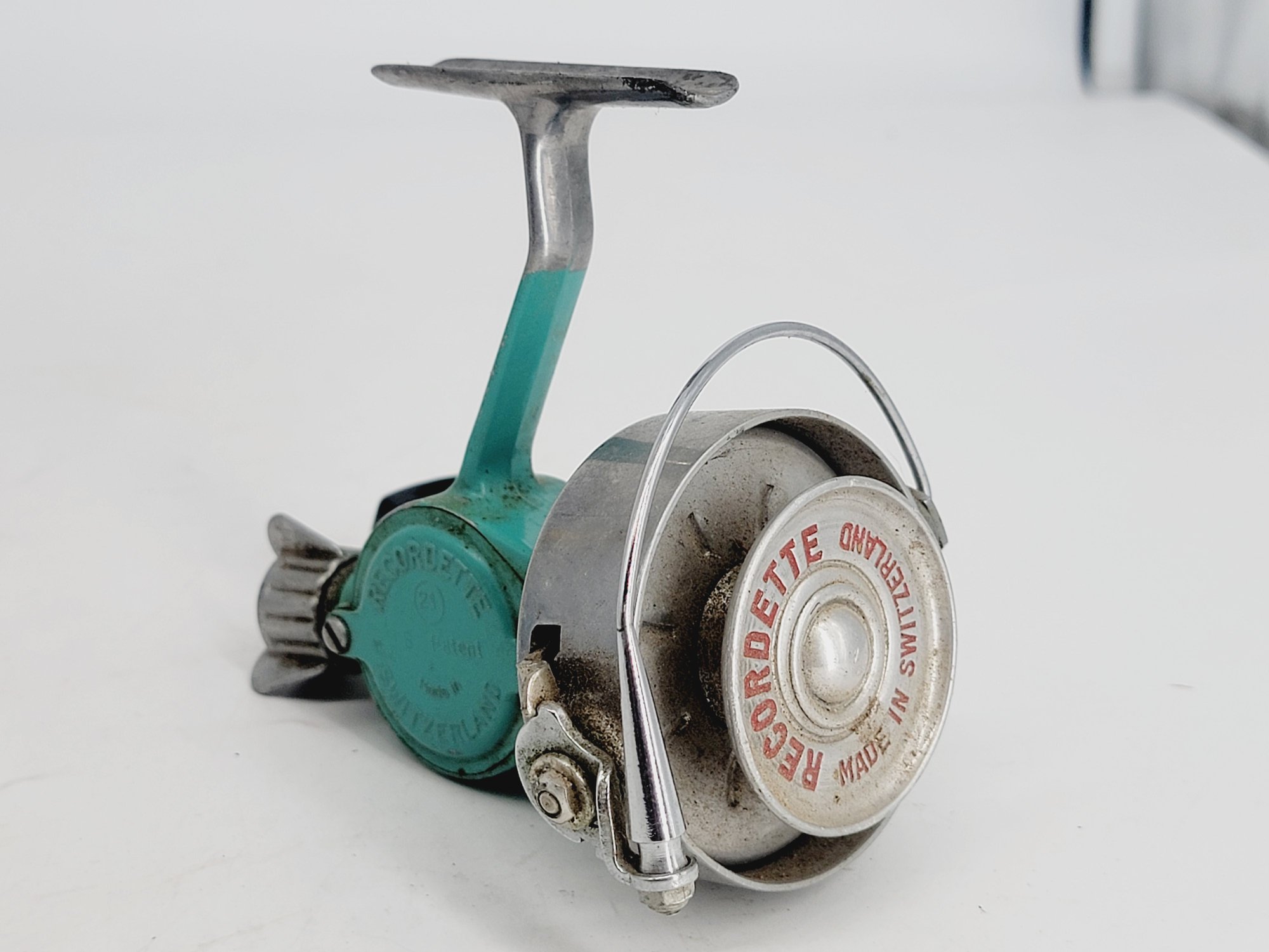 Recordette VINTAGE RECORDETTE 21 RECORD SPINNING REEL SWISS MADE #14950 ...