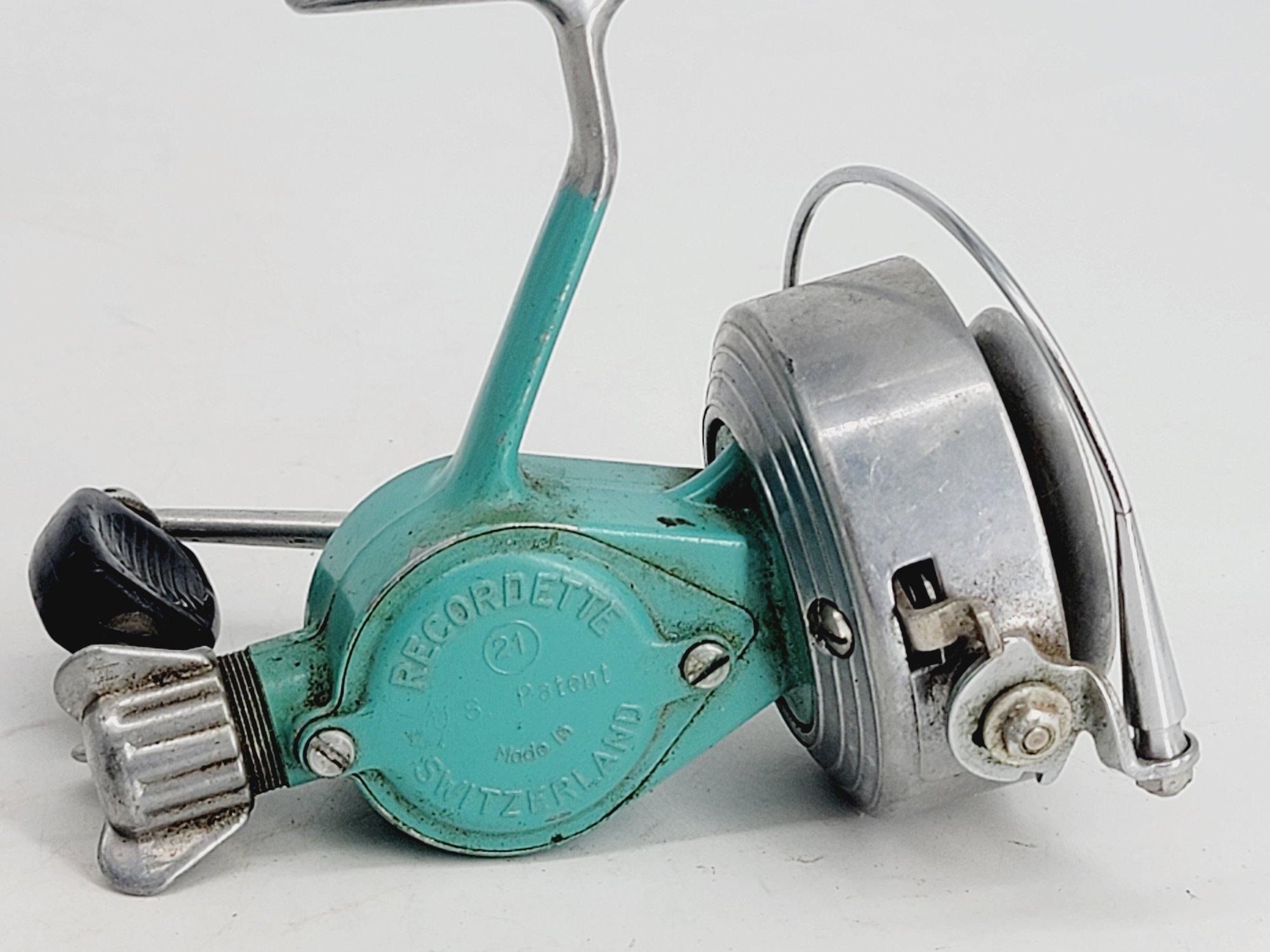 Recordette VINTAGE RECORDETTE 21 RECORD SPINNING REEL SWISS MADE #14950 ...