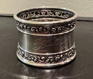 Sterling Silver Monogramed Napkin Ring