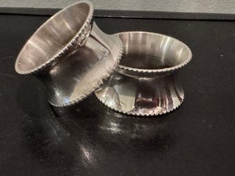 Pair Of Silver Plate Napkin Rings