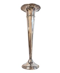 Weighted Sterling Silver Petal Trumpet Vase