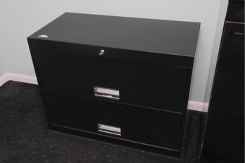 Black Two-Drawer Filing Cabinet
