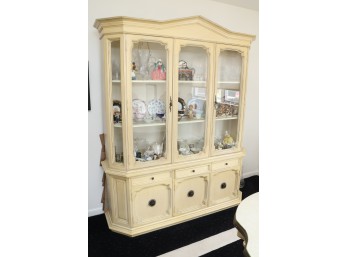 Wood China Cabinet With Glass Doors