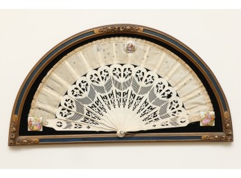 Framed Antique Fan Shadowbox