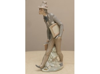 Lladro Porcelain Figurine Of Gentleman With Painting