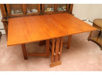 Mid-Century Style Wooden Drop Leaf Extension Table