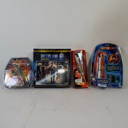 Doctor Who Sonic Screwdriver Toy & Puzzle Lot  4th Doctor, Master, 1000 Pc Puzzle