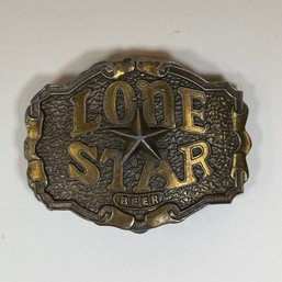 1975 Lone Star Beer Western Style Belt Buckle