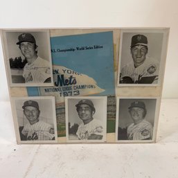 Framed Photos Of Likely 1973 Mets Autographed Indivdual Photos