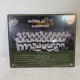 1998 New York Yankees World Series Champions Framed Team Photo Poster
