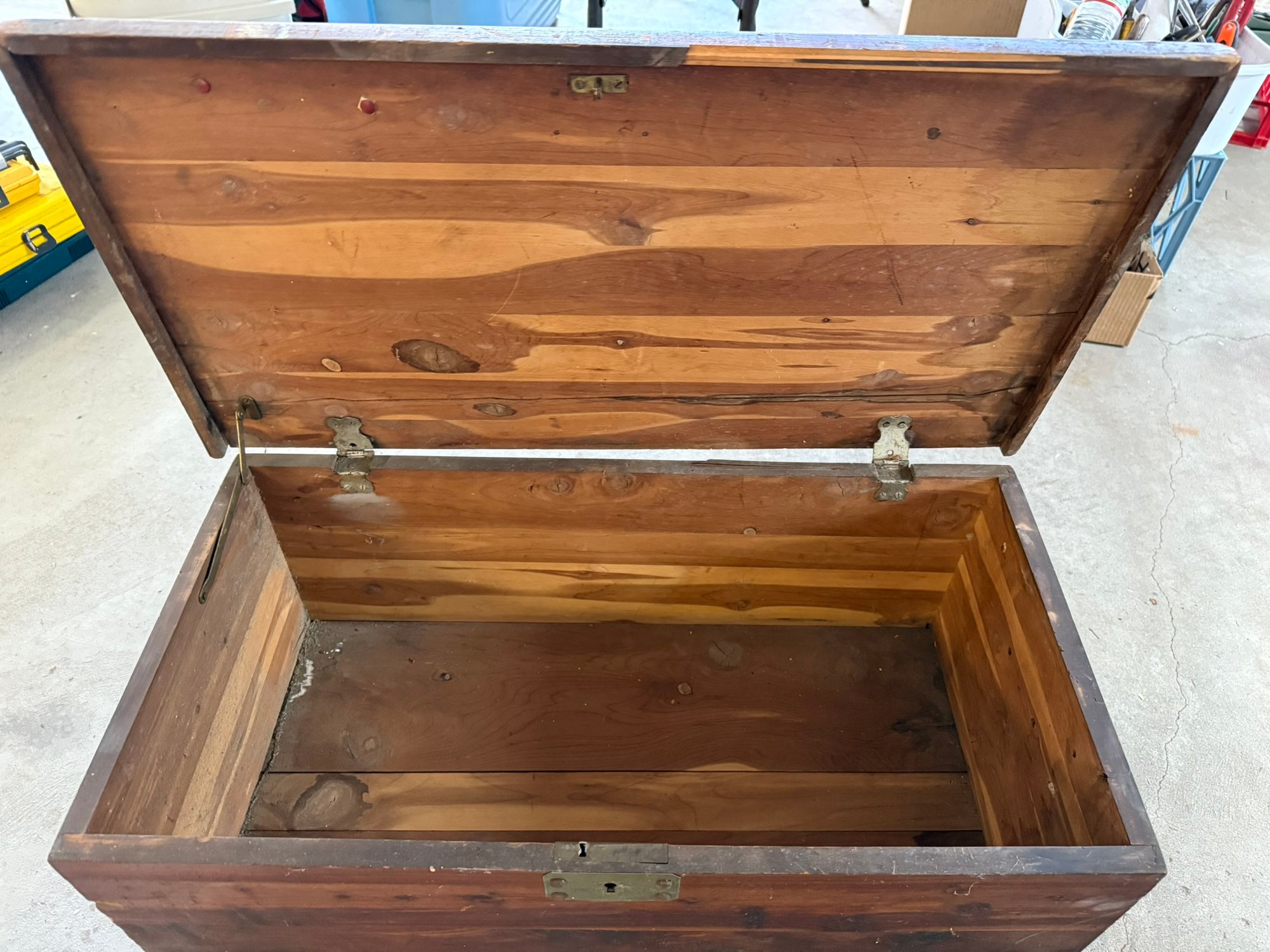 G/ 2pcs - Vintage Wooden Foot Locker And Radio Equipment Box #31441 ...