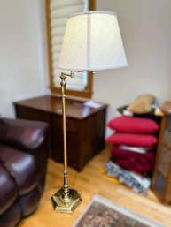 FR/ Stiffel Swing Arm Brass Floor Lamp
