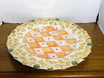 DR/ Dramatic Bloomingdales Made In Italy Round Serving Platter