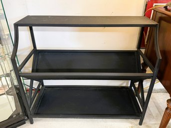 AN-41/ Keats (?) Black Metal 2 Tier Library Bookcase