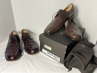 2B1/ 2pairs - Mens High End Leather Lace Up Shoes 'Bishop' 13M - Bruno Magli