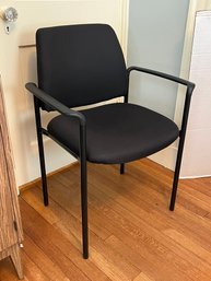 2B3/ Vardi Guest Stacking Chair - Metal Frame, Black Fabric
