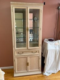 1K/ Hooker Baystone Wall Display Cabinet - Washed Oak Finish, Oak Veneers, Glass Doors & Shelves,  2 Of 2