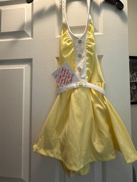 Vintage Union Made Yellow Romper/Playsuit - Decorative Button Front
