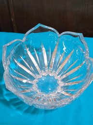 Glass Cut Serving Bowl