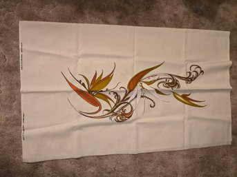 Vintage Alfred Shaheen 'Bird Of Paradise' Tropical Tiki Textile Panel.