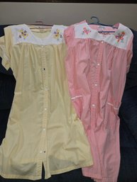 Anthony Richards House Dresses - Red, Yellow As Is,