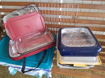 Lasagna Dish With Case,  Server Trays