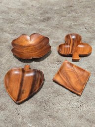 Wood Small Dishes Set Of 4