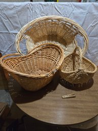 Wicker Baskets Set Of 3