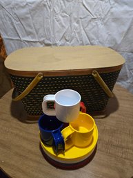 Picnic Basket With Plasticware