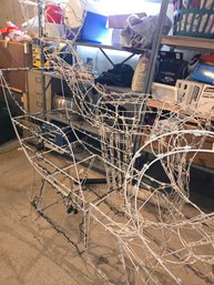 Outdoor Wire Reindeers, Sled