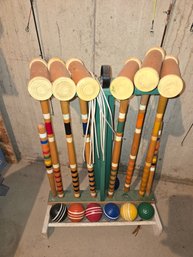 Vintage Wooden Croquet Set