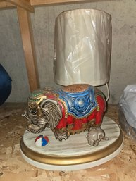 Ceramic Vintage  Base Elephant Lamp, As Is Needs Gluing