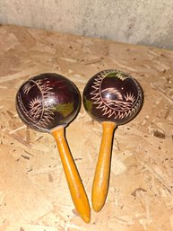 Wooden Embossed Rattles