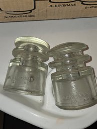Hemingray Glass Insulator Set Of 2 #2