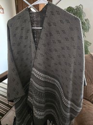 Women's Grey Poncho