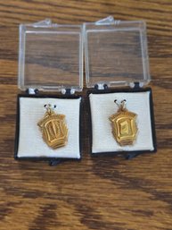 Vintage Collectible Is A 'Shorthand & Perfect Attendance' Gold-colored Metal Pin