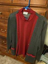 Women's Alfred Dunner Red Sweater With Over