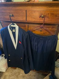 Jenny 2pc Pin Stripe Jacket Skirt Sz 16.5