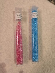 Bead Set # 9 Fuchsia Blue Topaz